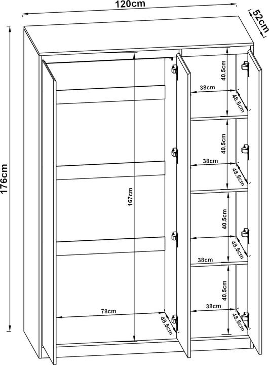 Image du produit En.Casa Bastheim (120 x 52 x 176 cm)
