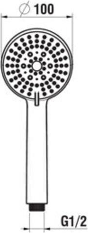 Immagine prodotto Laufen Doccia Stella 100 cromato (3 Tipi di raggi, 12.20 l/min)