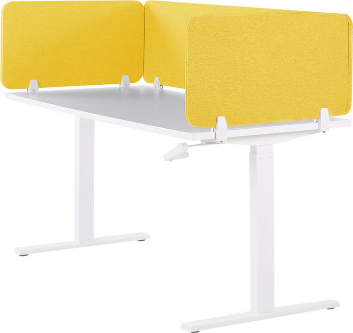 Produktbild Beliani Schreibtischtrennwand senfgelb 72 x 40 cm WALLY