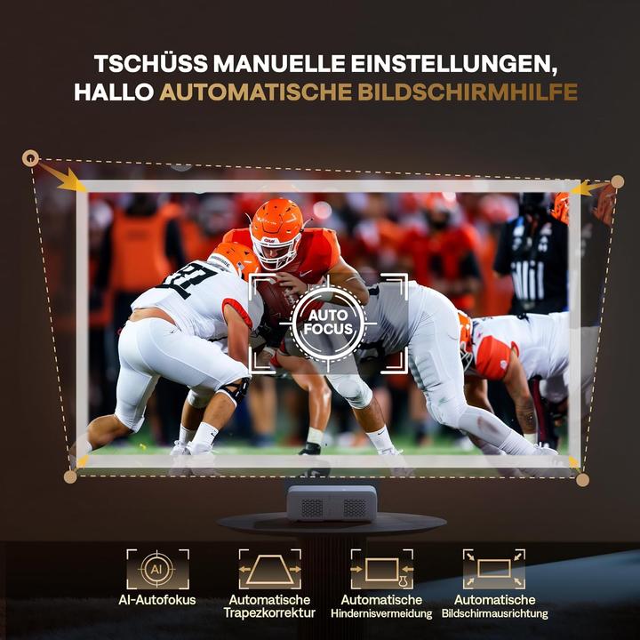 Immagine prodotto Aurzen Eazze D1 Heimkino Beamer mit 4K Unterstützung (4K)