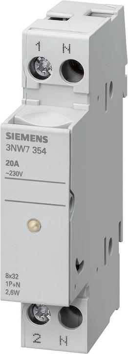 Produktbild Siemens SIEM 3NW7054 Einbausicherungssockel mit Signalmelder Gr. 10x38mm 32A, 1pol.+N