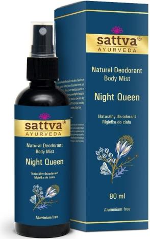 Immagine prodotto Sattva Ayurveda Sattva Natural Deodorant Body Mist Deodorante Naturale In Night Queen 80Ml (Getto vaporizzato, 80 ml)