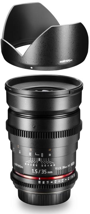 Image du produit Walimex pro Objectif vidéo DSLR Pro 35mm, f/1.5, Nikon (Nikon F, Plein format)