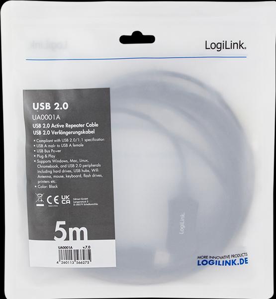 Actual product image LogiLink USB A - A (5 m, USB 2.0)