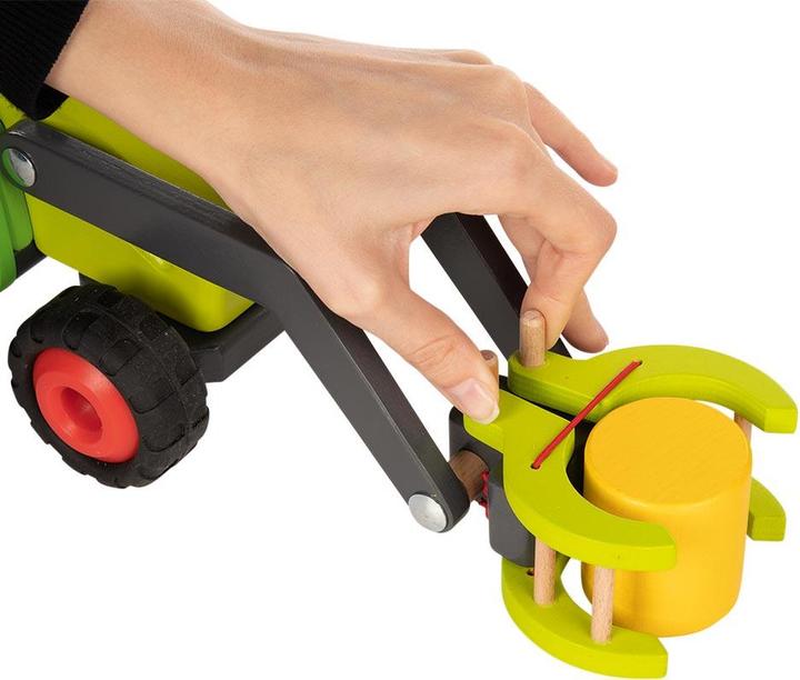Immagine prodotto Goki Trattore in legno con carrello per il fieno