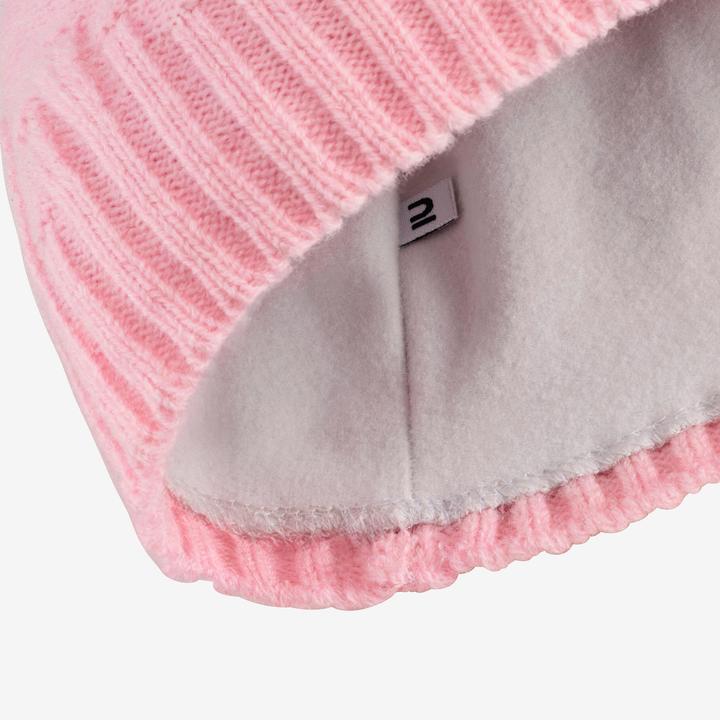 Immagine prodotto Wedze Cappello da adulto in maglia a cavo - Pelliccia Vergine rosa