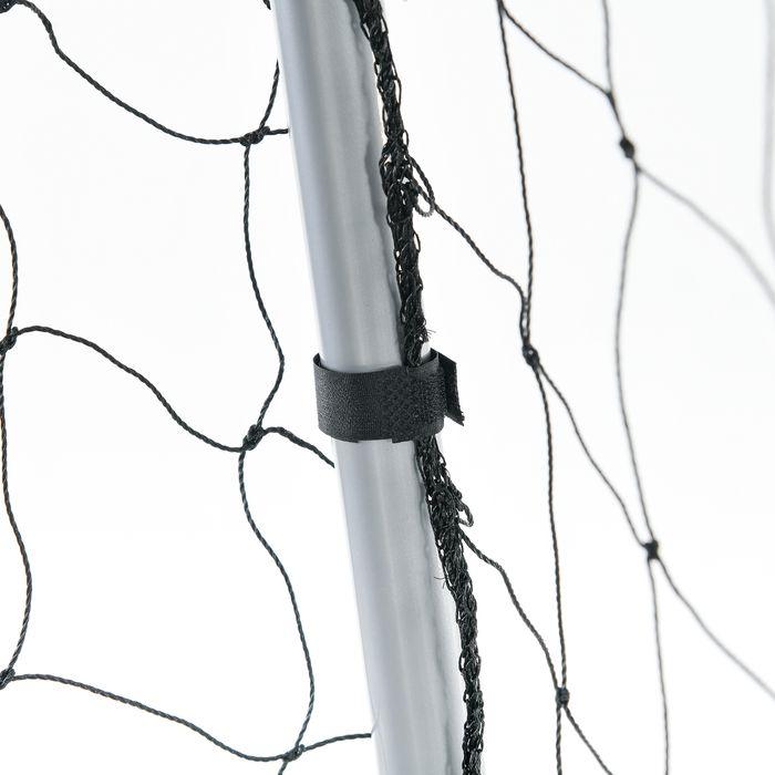 Actual product image Swisshandel24 Fussballtor mit PE-Netzgewebe, Fussball-Tor für Kinder und Erwachsene, Stahl, Grau