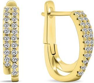 Produktbild Brilio Silver - Popular gold-plated earrings with zircons EA483Y