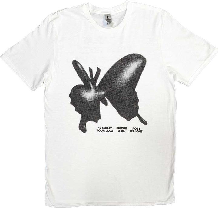 Actual product image Post Malone Unisex Adult 2023 Tour Inflatable Butterfly Back Print T-Shirt (XL)