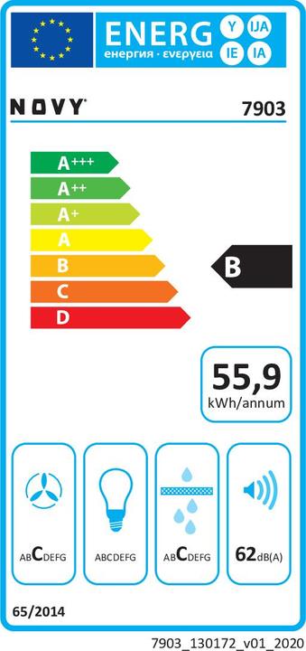 Energie-Label NOVY 40004 Muldenlüfter Up Power