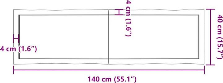 Image du produit VidaXL Aneta (140 x 40 x 6 cm)
