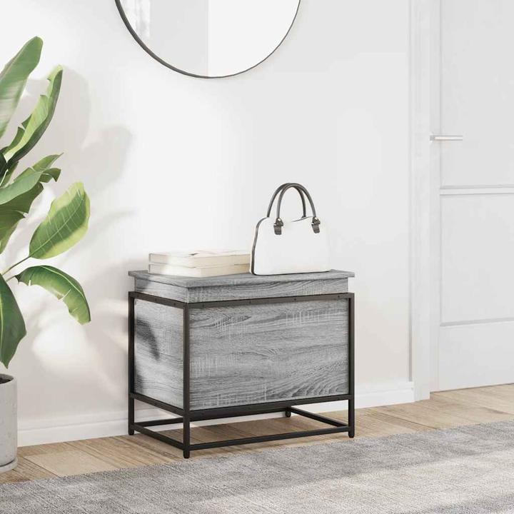 Produktbild VidaXL Aufbewahrungsbox Deckel Spielzeugkiste Auflagenbox Kissenbox Grau Sonoma (123 l)
