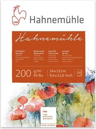 Actual product image Hahnemühle Watercolor block real handmade paper (17 x 24 cm)