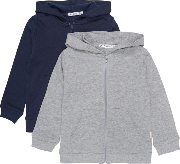 Image du produit Minymo Lot de 2 vestes sweat gris-mélange Gr. 116 (116)