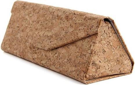 Actual product image Bekos Foldable Glasses Case in Cork and Velvet