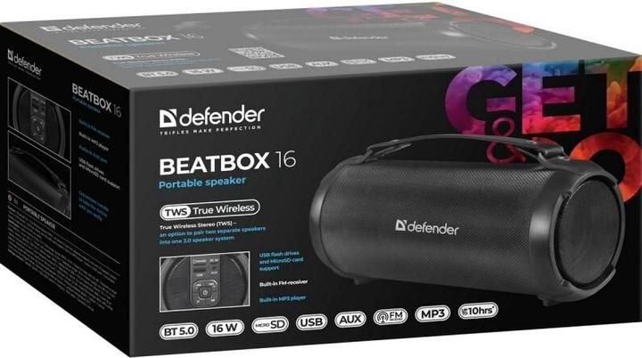 Actual product image Defender BEATBOX Bluetooth speaker