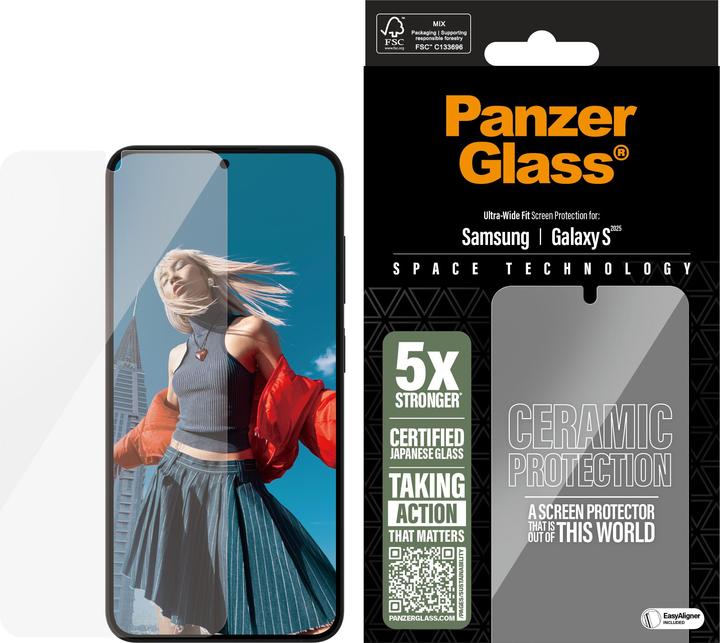Actual product image PanzerGlass Ceramic Displayschutz (1 Piece, Samsung Galaxy S25, Samsung Galaxy S24)