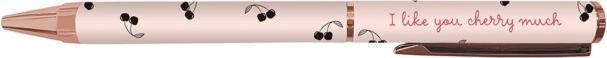 Image du produit Stylo bille Premium - I like you cherry much - de Schreibkram Manufaktur (Or rose, 1 x)