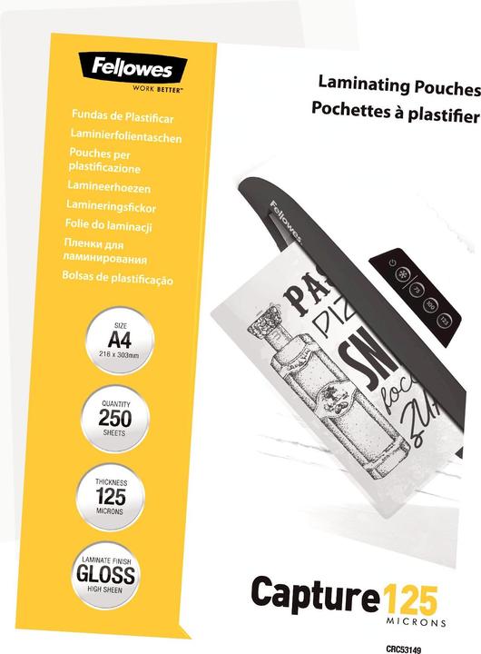 Produktbild Fellowes Capture 125 (A4, 250 Stück, 125 µm)