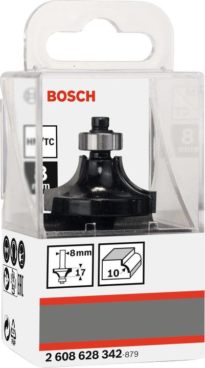 Productafbeelding Bosch Professional Zubehör Afrondfrees 8 mm, R1 10 mm, L