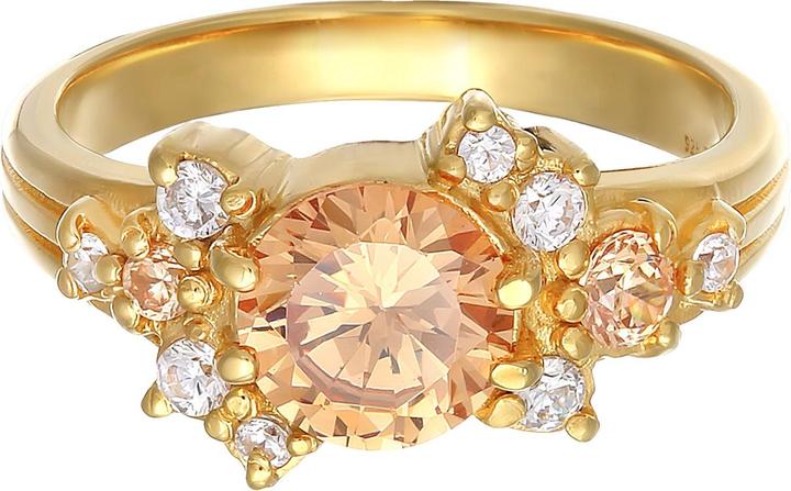 Produktbild Elli PREMIUM Ring Cocktail Statement Zirkonia 925 Silber (52, 925 Silber)