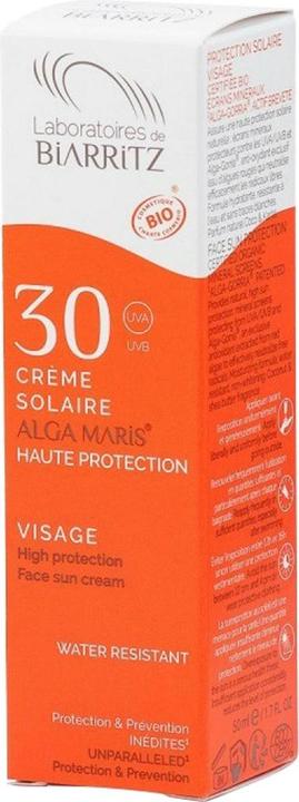 Image du produit Laboratoires de Biarritz Alga Maris Crème solaire bio (Crème solaire visage, SPF 30, 50 ml, 81 g)