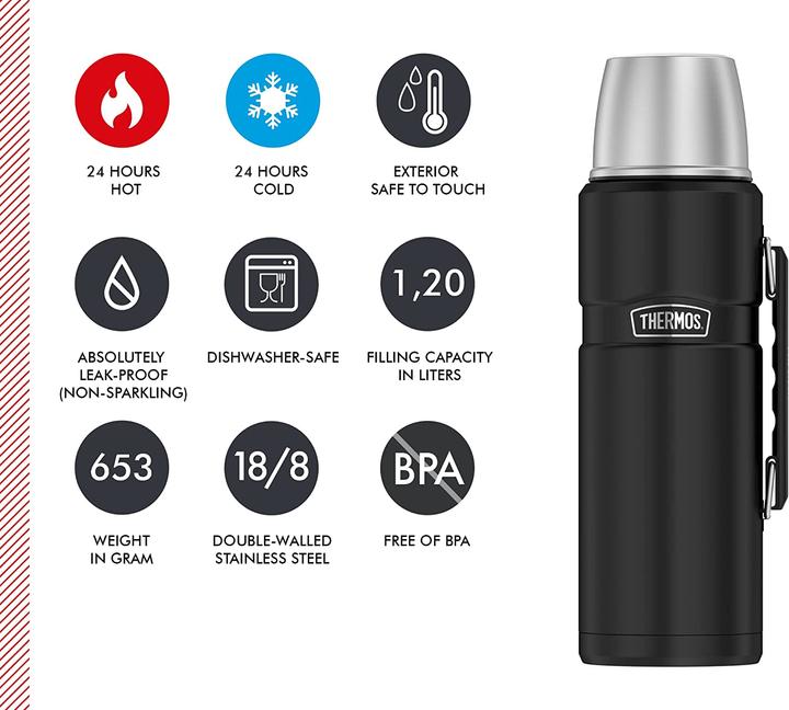 Image du produit Thermos Le roi de l'acier inoxydable (1.20 l)