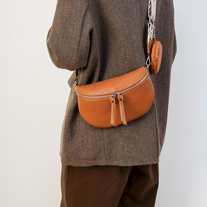 Immagine prodotto Only-Bags.Store Marsupio crossbody in pelle PU, borsa a tracolla sul petto in stile retrò con tracolla regolabile a