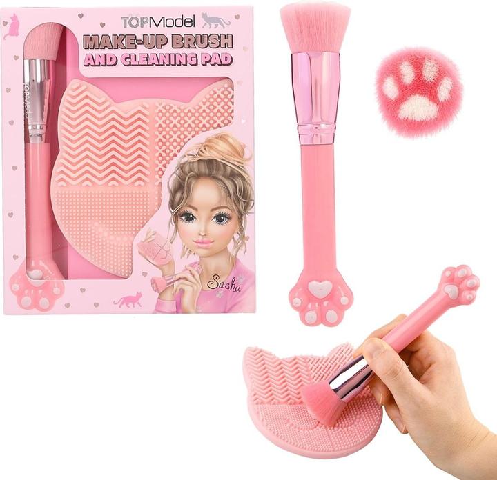 Magni Depesche TOPModel Pflege Set BEAUTY and ME Make-Up Pinsel und Reinigungsmatte 2,6x13,1x16,6cm (Set)