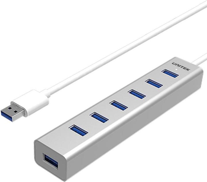 Actual product image Unitek Y-3090 Hub 7x USB 3.0, BC (USB-C, 7 Ports)
