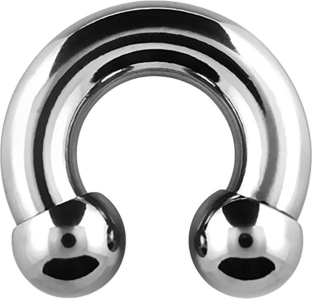 Immagine prodotto Star Piercing Barbell circolare filo interno argento con due palline (Acciaio chirurgico 316L, senza ottone)