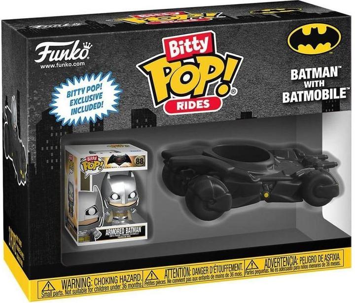 Actual product image Funko DC Comics Bitty POP! rides vinyl figure Batman w/Batmobile 2.5 cm