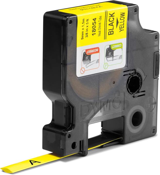 Actual product image Dymo Schrumpfschlauch-Kabeletiketten (0.90 cm, Yellow)