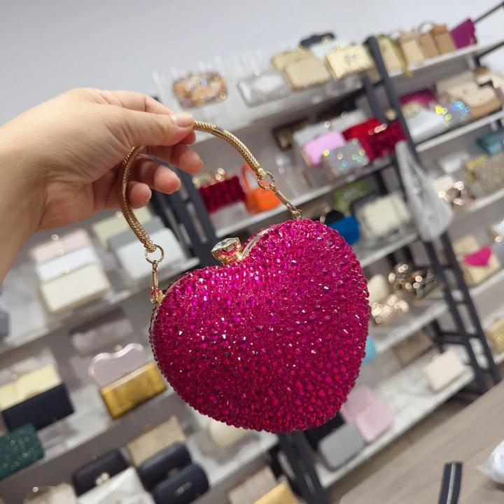 Produktbild Only-Bags.Store Luxus Diamant Inlay Herzform Kristall Handtasche Steine Umhängetasche