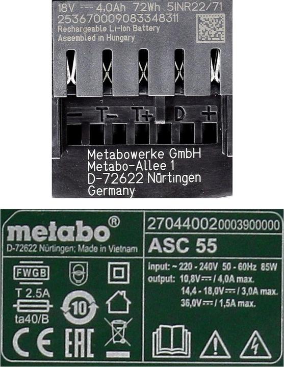Actual product image Metabo Basic set (18 V)