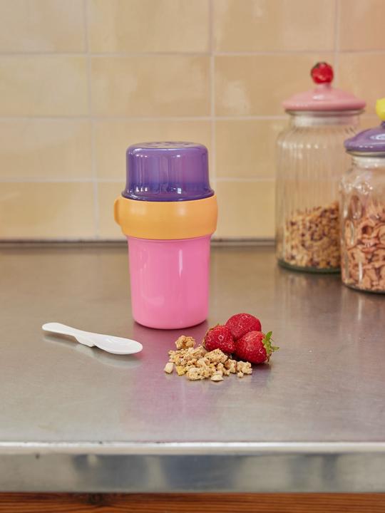 Actual product image Rice Granola Container 400 ml/Lid Soft Pink 250 ml
