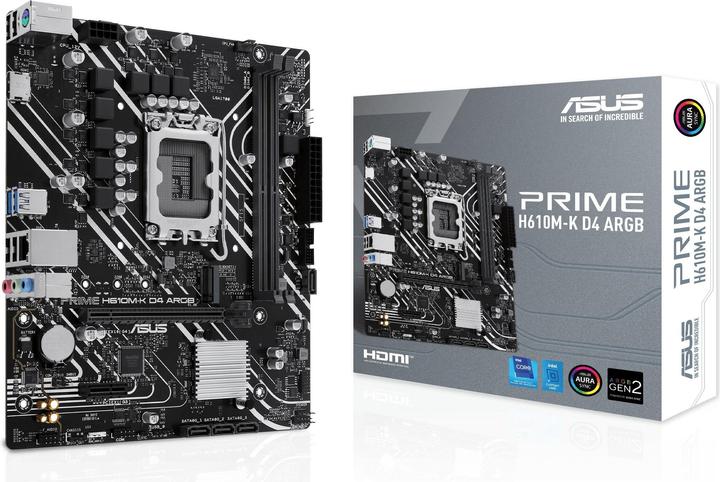 Actual product image ASUS PRIME H610M-K D4 ARGB (LGA 1700, Intel H610, mATX)