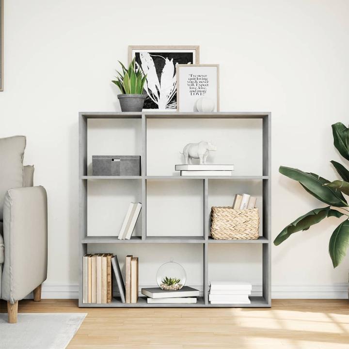 Produktbild VidaXL Bücherregal Raumteiler Wandregal Standregal Raumtrenner Regal Betongrau (29 x 29 x 143 cm)