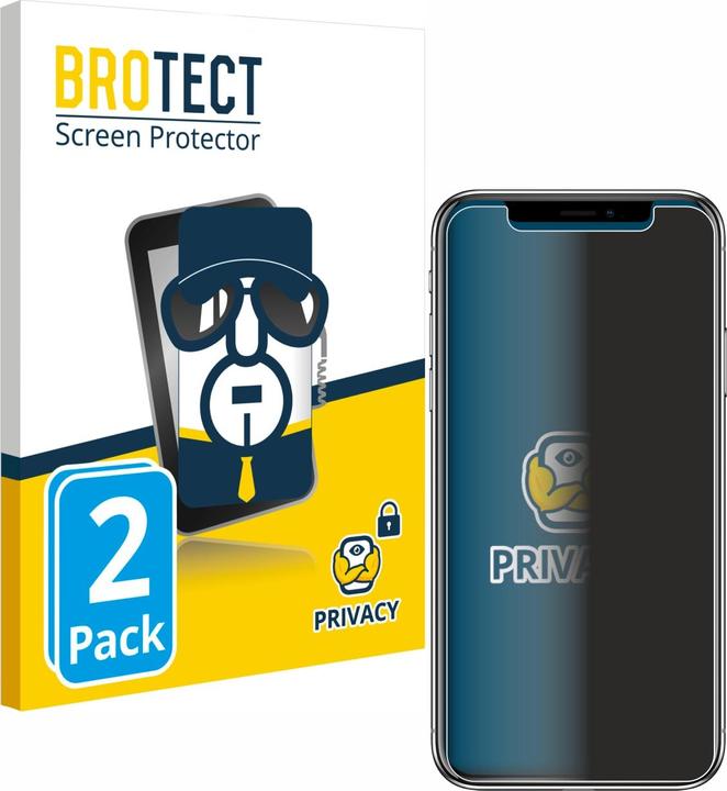 Actual product image BROTECT Anti-spy privacy film Blue light protection film (2 Piece, Apple iPhone X)