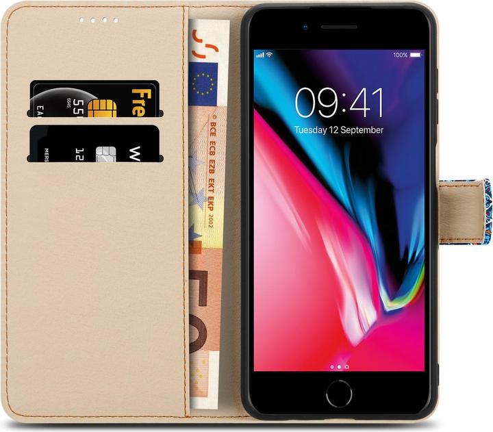 Produktbild Cadorabo Book Hülle mit Print (Apple iPhone 7 Plus, Apple iPhone 7s Plus)