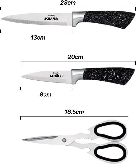 Produktbild Schäfer IT-Systems Messer Set Messerblock Kochmesser-Set Messerhalter Messerständer