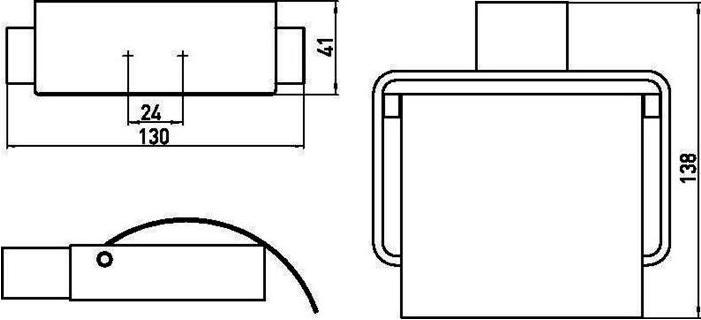 Actual product image Emco LOFT paper holder with lid chrome