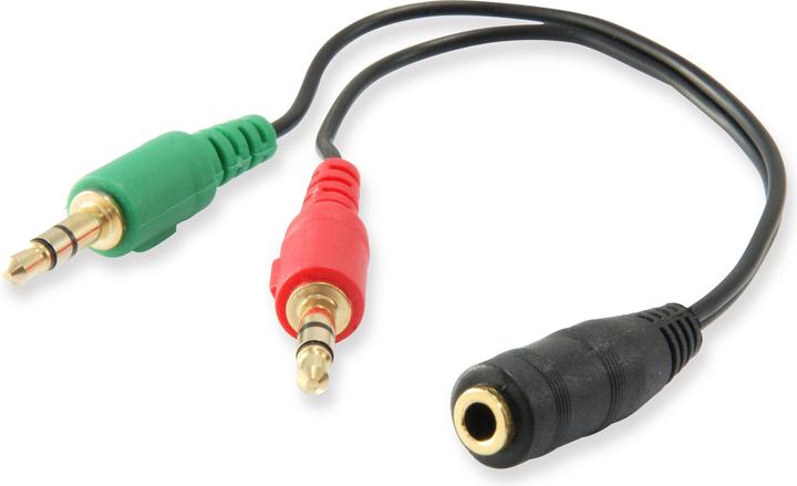 Produktbild equip Audio Splitter Y-Kabel (0.13 m, 3.5mm Klinke (AUX))