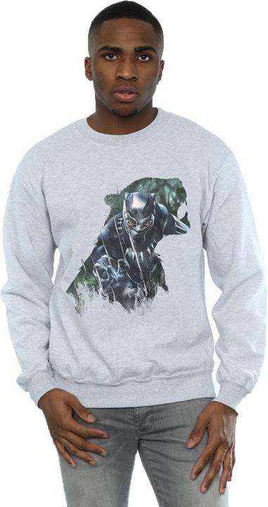Actual product image Mens Black Panther Wild Silhouette Cotton Sweatshirt (M)
