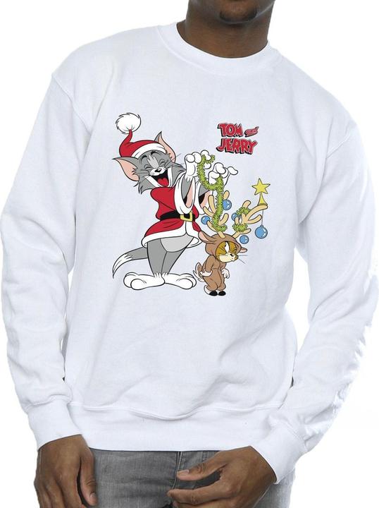 Actual product image Tom & Jerry Mens Christmas Reindeer Sweatshirt (M)