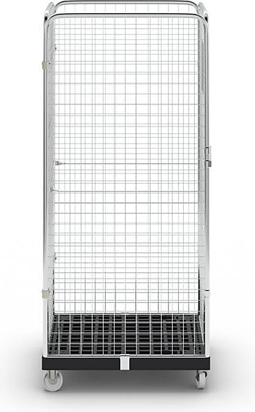 Immagine prodotto eurokraft basic Rollcontainer con pareti in griglia, 4 lati utili, nero / zincato. (500 kg)