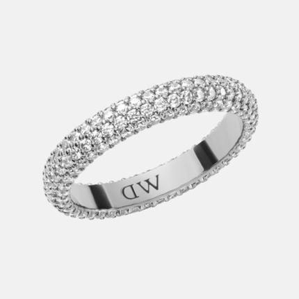 Image du produit Daniel Wellington Anneau en acier brillant avec cristaux de pavé DW0040065 - Circuit : 54 mm (54)