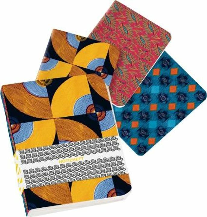 Image du produit Mini-carnets de notes WAX - Motif carreaux, fleurs & cercles