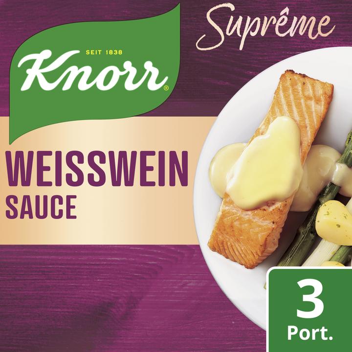 Image du produit Knorr Suprême sauce vin blanc et citron sachet, pour poisson, viande et légumes (35 g)