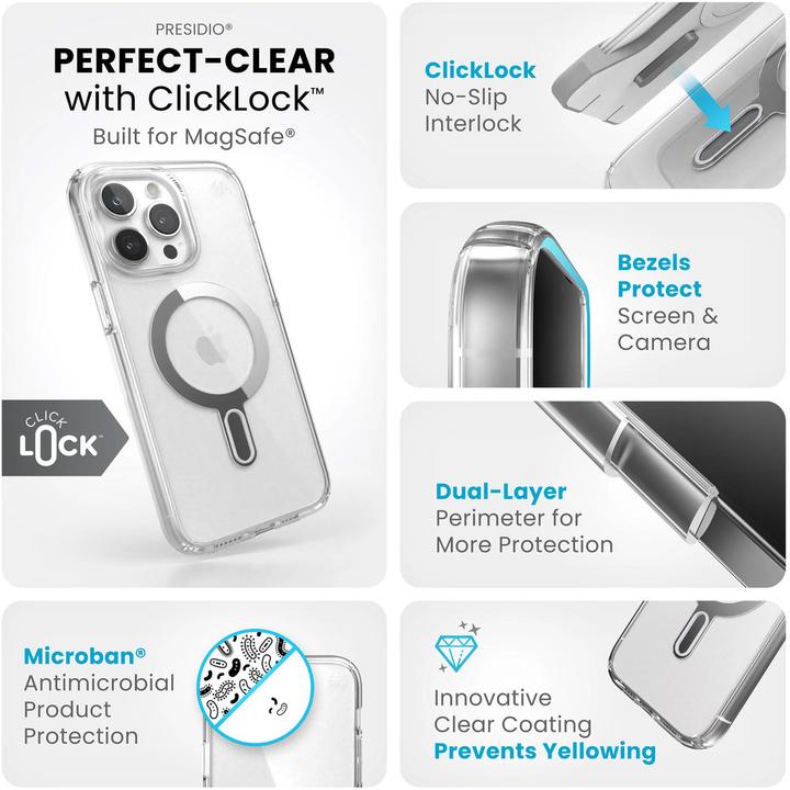Actual product image speck Presidio Perfect-Clear - back cover for mobile phone (Apple iPhone 15 Pro Max)